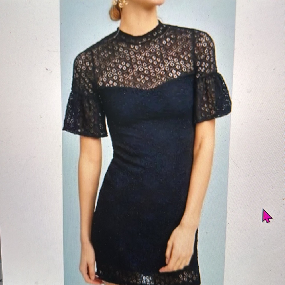 Anthropologie x Nightcap Rosalind Black Mini Dress - Size Large